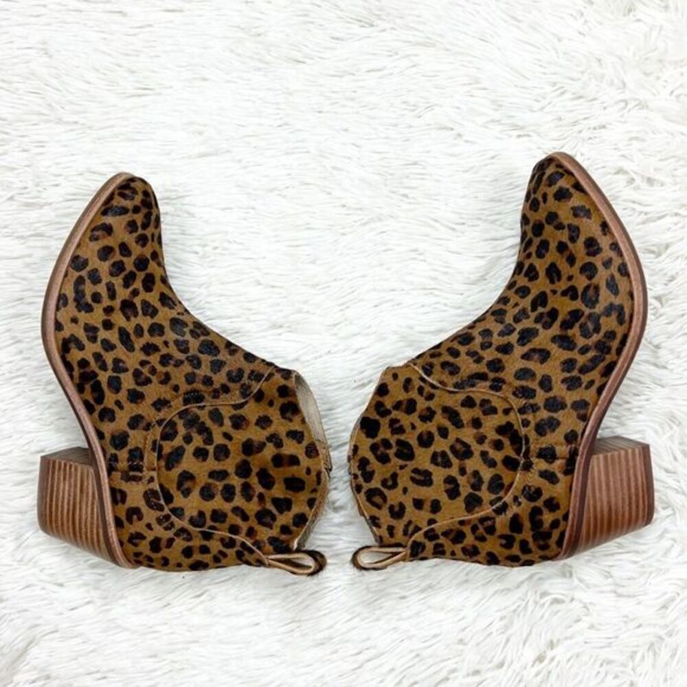 UGG Kingsburg Leopard Ankle Boot Bootie Block Heel Size 6 - Picture 5 of 8